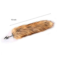 Brown Wolf Tail Plug 16"
