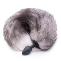 Gray Anal Fox Tail 16"