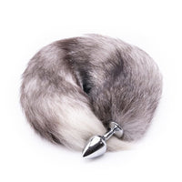Gray Anal Fox Tail 16"