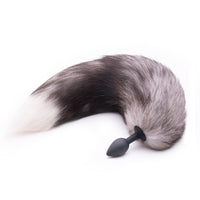 Gray Anal Fox Tail 16"