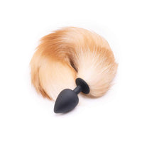 Orange Silicone Fox Tail 16"