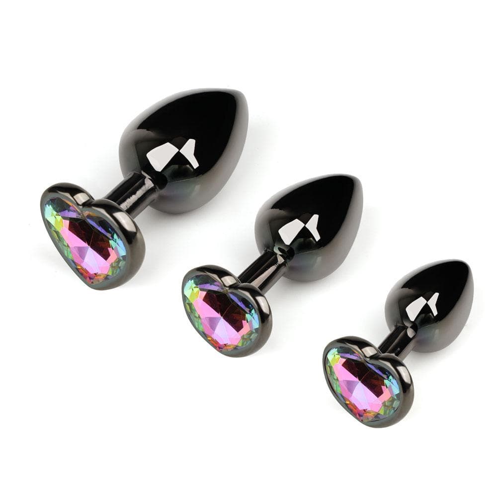 Black Steel Anal Toy Set (3 Piece)