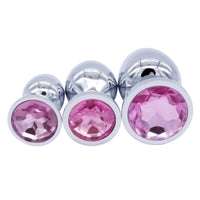 Exquisite Steel Jeweled Anal Set (3 Piece)