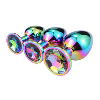 Shining Neochrome Anal Plugs (3 Piece)