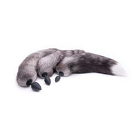 Gray Silicone Cat Tail 16"