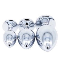 Exquisite Steel Jeweled Anal Set (3 Piece)