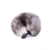 Gray Silicone Cat Tail 16"