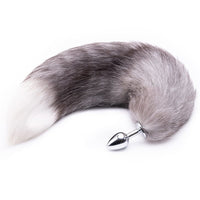 Gray Anal Fox Tail 16"