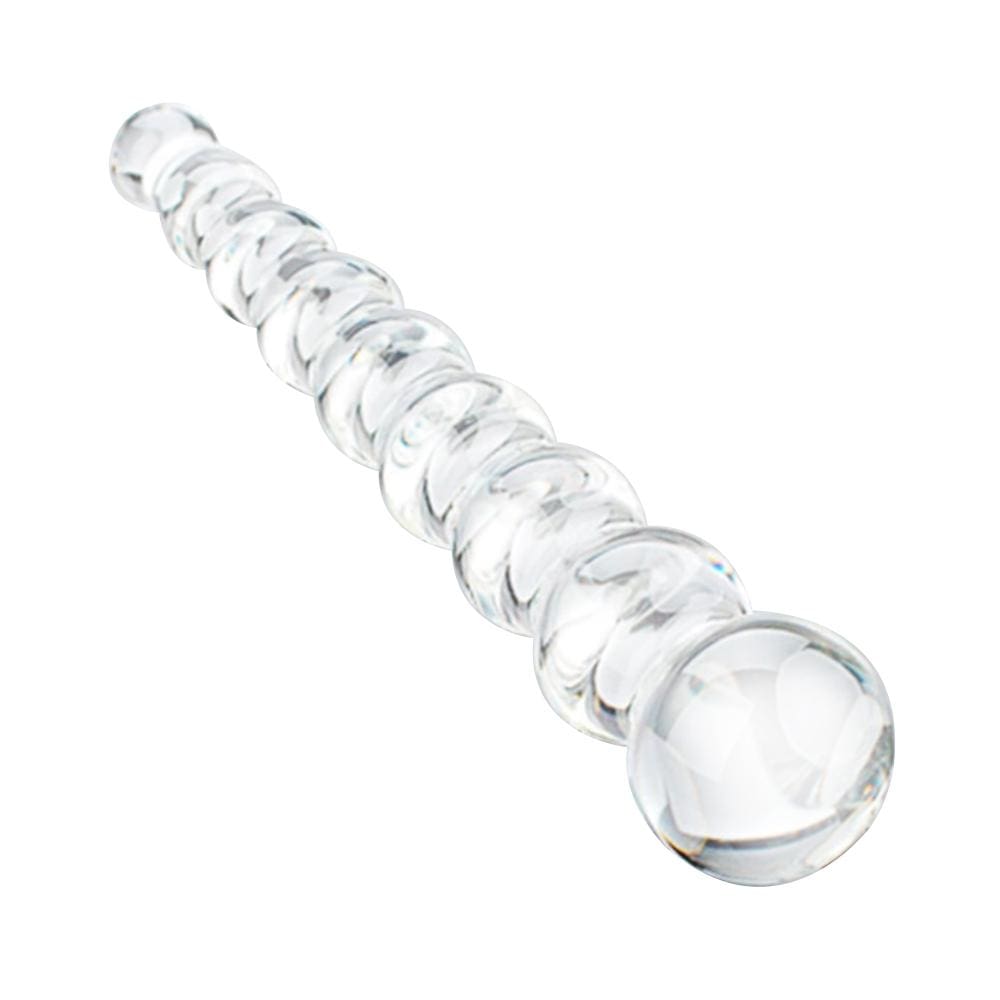 Slim Bumpy Glass Anal Dildo