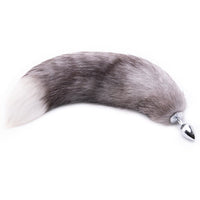 Gray Anal Fox Tail 16"