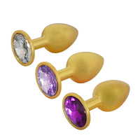 Small Golden Rose Jeweled Plug