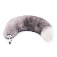 Gray Metal Wolf Tail 16"