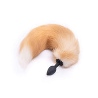 Orange Silicone Fox Tail 16"