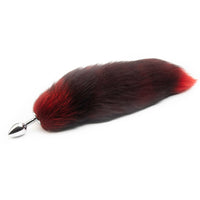 Red Anal Fox Tail 16"