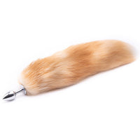 Orange Metal Fox Tail Butt Plug 16"