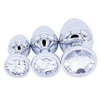 Exquisite Steel Jeweled Anal Set (3 Piece)