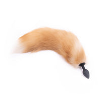 Orange Silicone Fox Tail 16"