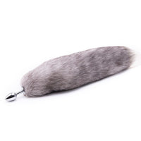 Gray Anal Fox Tail 16"