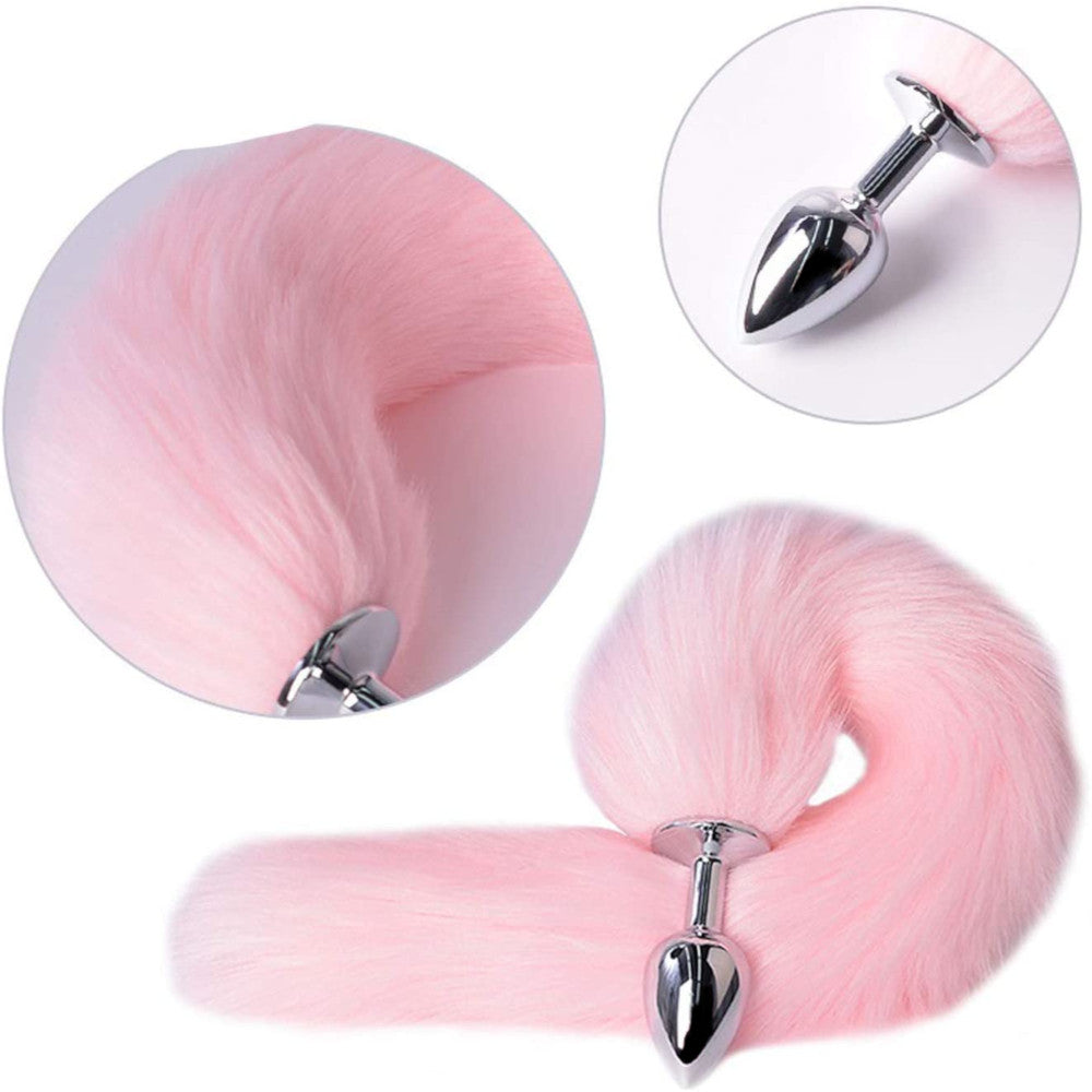 Pink Wolf Tail 16"