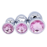 Exquisite Steel Jeweled Anal Set (3 Piece)