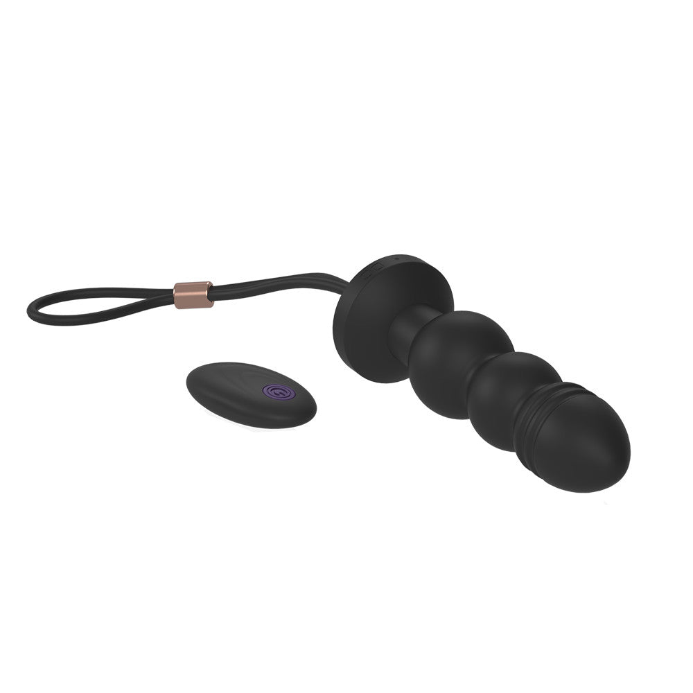 Silicone Vibrating Anal Beaded Plug