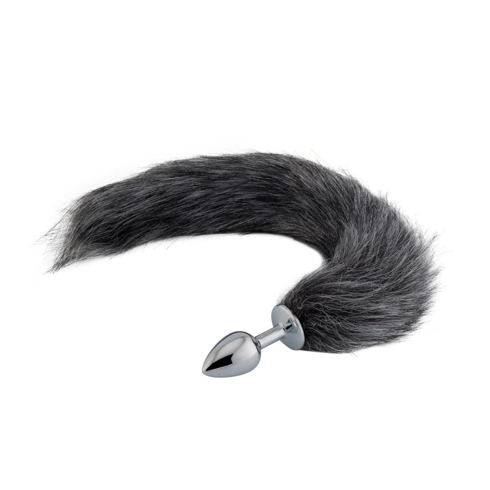 Dark Grey Fox Metal Tail, 18"