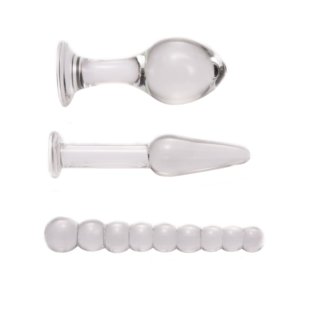 Transparent Anal Pyrex Glass Kit (3 Piece)