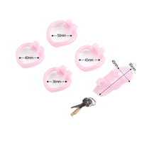 Pink Silicone Chastity Cage