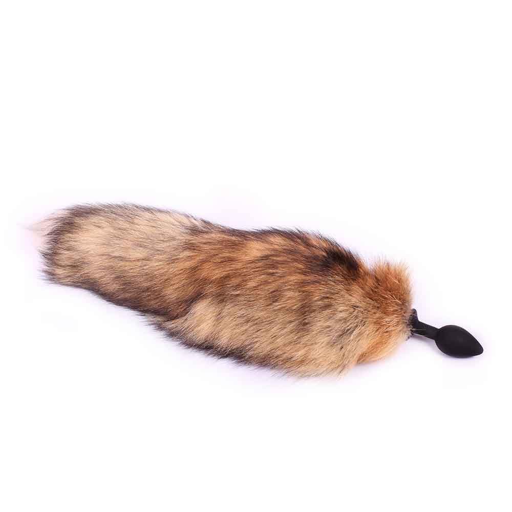 Brown Wolf Silicone Tail 16"