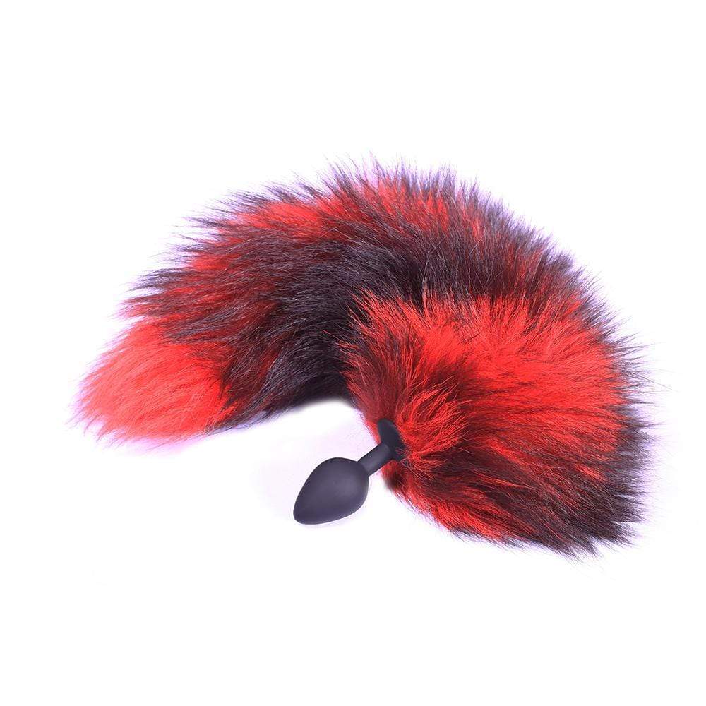 Red Silicone Wolf Tail 16"