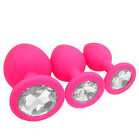 Silicone Jeweled Plug Set (3 Piece)