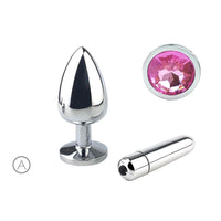 Cute Pink Princess Plug With Vibrator