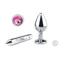 Cute Pink Princess Plug With Vibrator