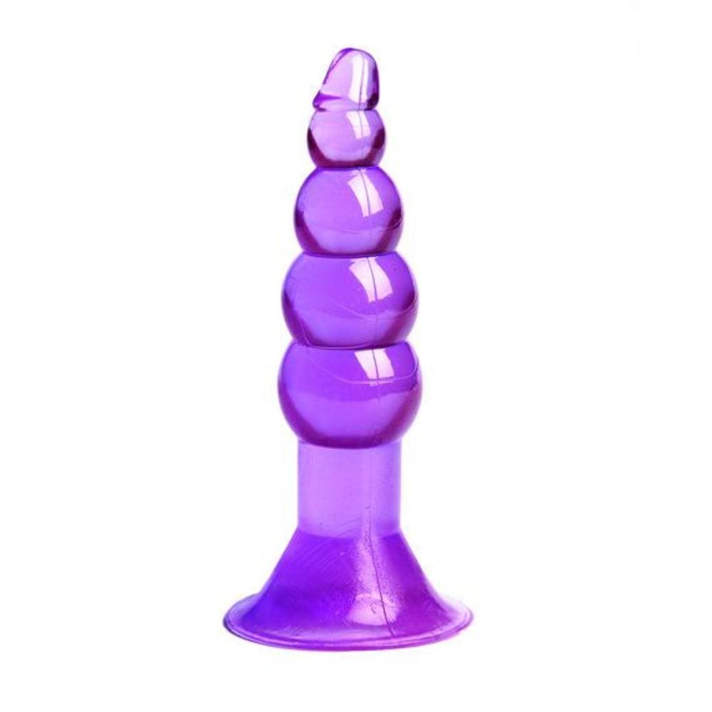 Jelly Anal Silicone Beaded Plug