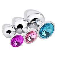 Steel Tear-Drop Jeweled Plug Set (3 Piece)