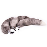 Gray Anal Fox Tail 16"