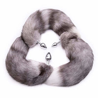 Gray Anal Fox Tail 16"