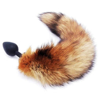 Brown Wolf Silicone Tail 16"