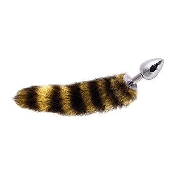 Stainless Steel Raccoon Anal Tail, 12"