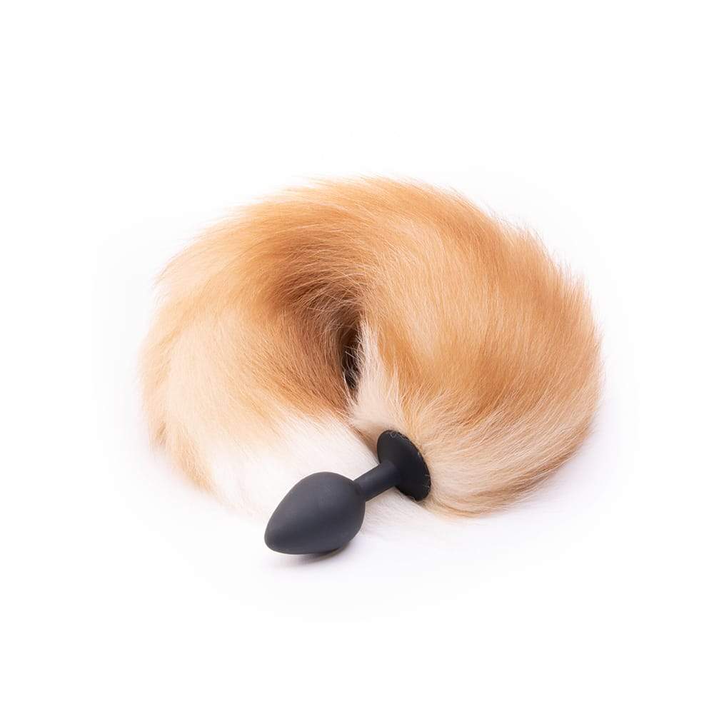 Orange Silicone Fox Tail 16"