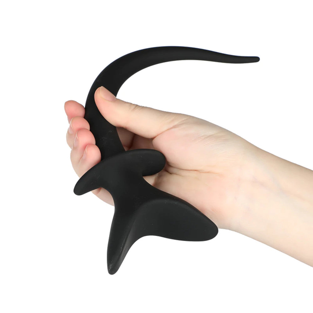 11" - 12" Black Silicone Dog Tail