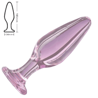 Pink Crystal Glass Plug Set (3 Piece)