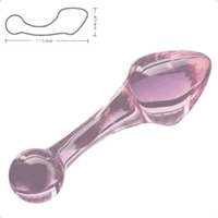 Pink Crystal Glass Plug Set (3 Piece)