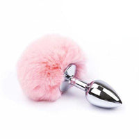 Pretty Pink Bunny Tail Butt Plug