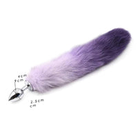 Purple/White Gradient Cat Tail Accessory With Plug Tip