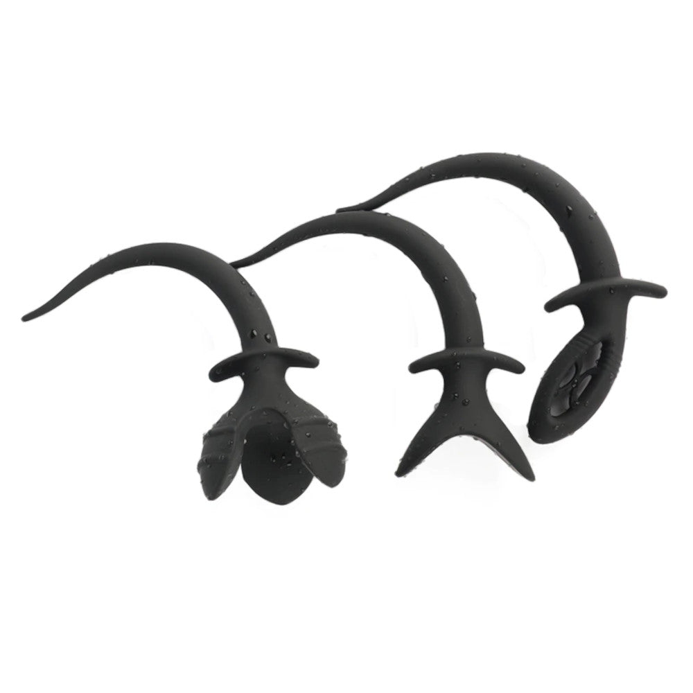 11" - 12" Black Silicone Dog Tail