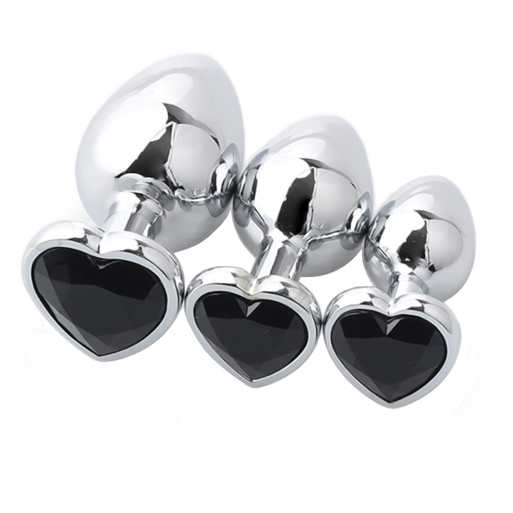 Princess's Black Heart Plug Set (3 Piece)