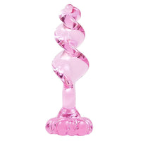 Pink Spiral Glass Plug