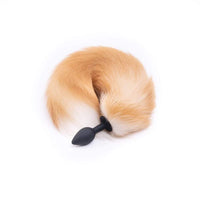 Orange Silicone Fox Tail 16"