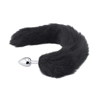 18-in Black Fox Tail With Plug-Shaped Metal End